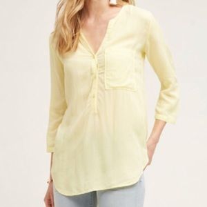 ANTHROPOLOGIE CLOTH & STONE YELLOW TOP EUC SIZE  M